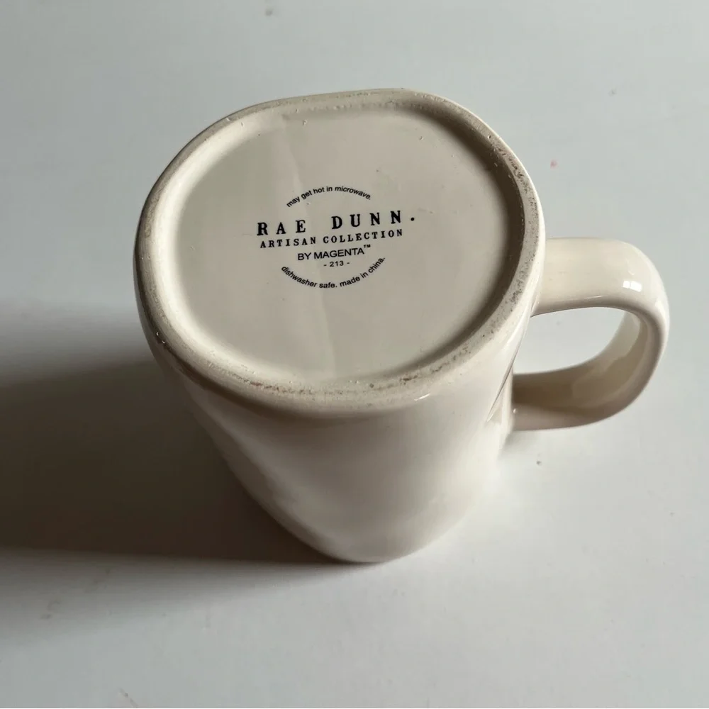 Rae Dunn BFF Artisan Collection Large White Coffee / Tea Mug 15 oz Best Friend